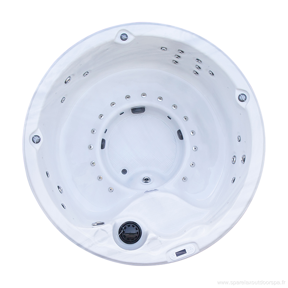 Massage de luxe Round Whirlpool baignoire en fibre de verre