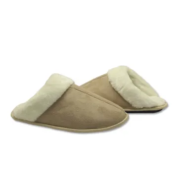 soft warm knit cable-knit house slippers for home