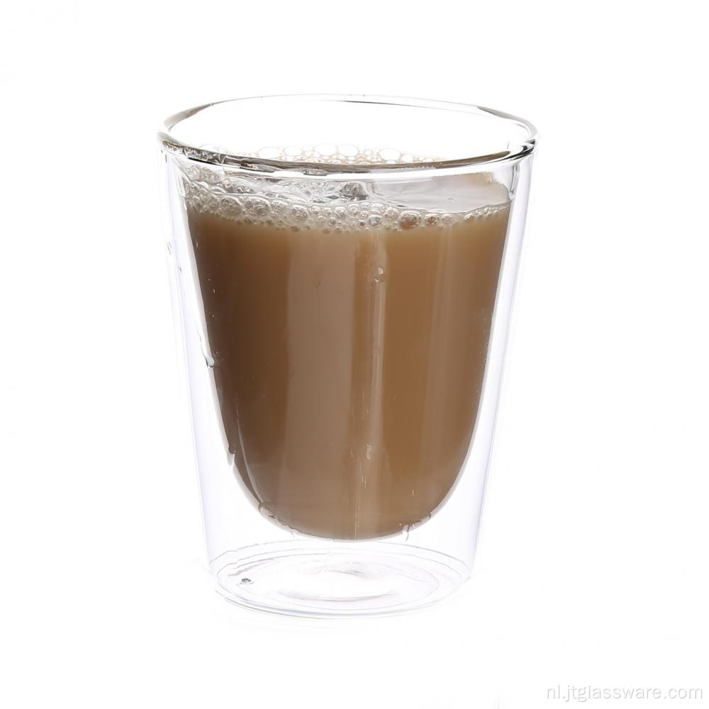 Dubbellaagse koffiekop van borosilicaat