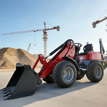 Pala gommata articolata rossa compatta per lavori paesaggistici