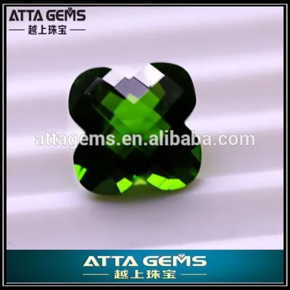 apple green glass-plum blossom cut created quartz