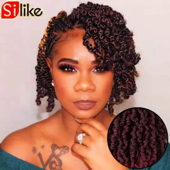 Senegalese Passion Spring Twist Hair with Curly Ends Wavy Glance hair New Style 2X Bomb Twist  10inch 15stands Crochet Braids