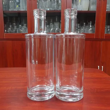 cylinder round cork cap vodka flint 700 ml glass bottles to liquor