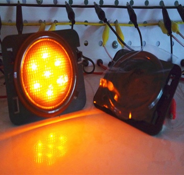 HYML LED Fog Lights Compatible with Jeep Wrangler Central Net Turn Signal
