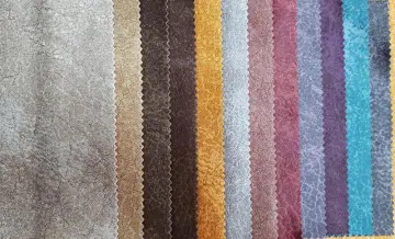 Polyester Printed Foil Leather Looking Sofa Fabric