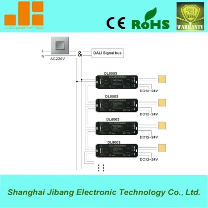 Dali signal control driver/touch dim adjustable dali dimmer
