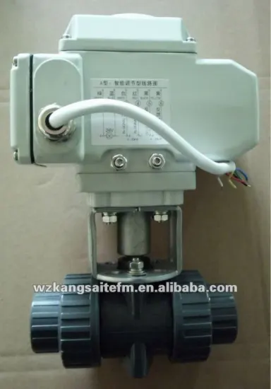 Electrical PVC Ball Valve, motorized pvc ball valve, double unio ball valve