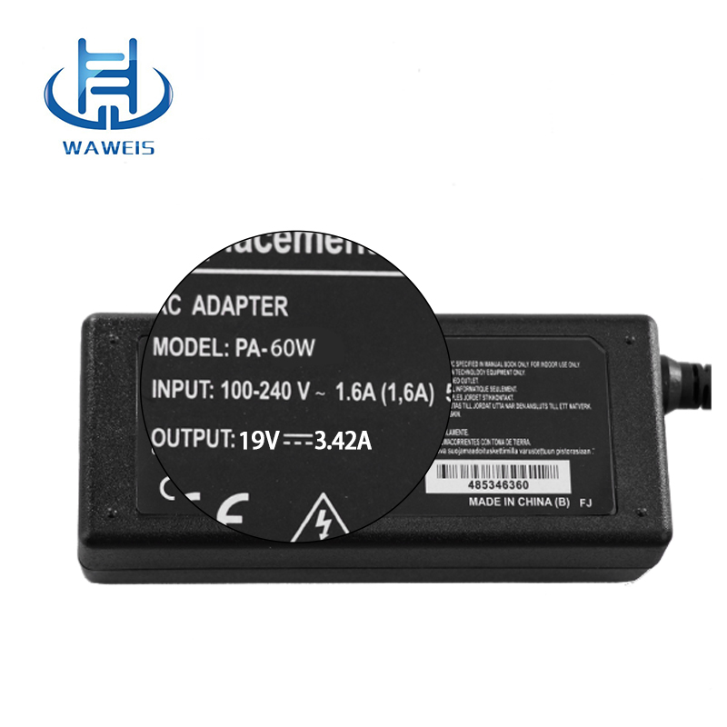 19V 3.42A 65W Laptop Adapter Charger for Asus
