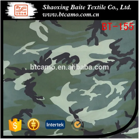 Waterproof China factory printing miltary camouflage fabric BT-155
