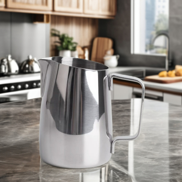 Modern Stainless Steel Espresso Steaming Pitcher for Hand Milk Frothing