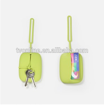 mini silicone key case bag