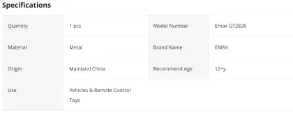 Emax Official GT2826 1090KV Brushless Motor Outrunner