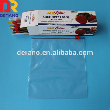 custom LDPE Poly slider bag for garment