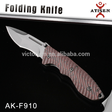 4.5" Blade Camping Folding Knife G10 Handle Outdoor Survival Knife