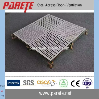 Perforated raised floor in anti-static flooring