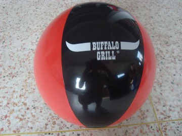 Red and Black PVC Inflatable Beach Ball with Customized LOGO