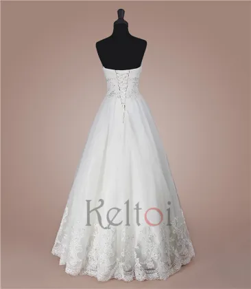 floor length beijing boob tube top design wedding dress