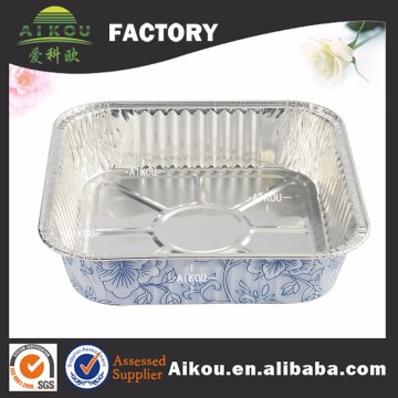 Ovenable carry out fast food aluminum foil container with low price