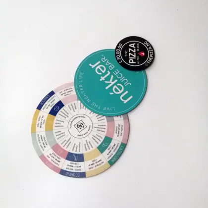 Full color print circle shaped car magnet decal