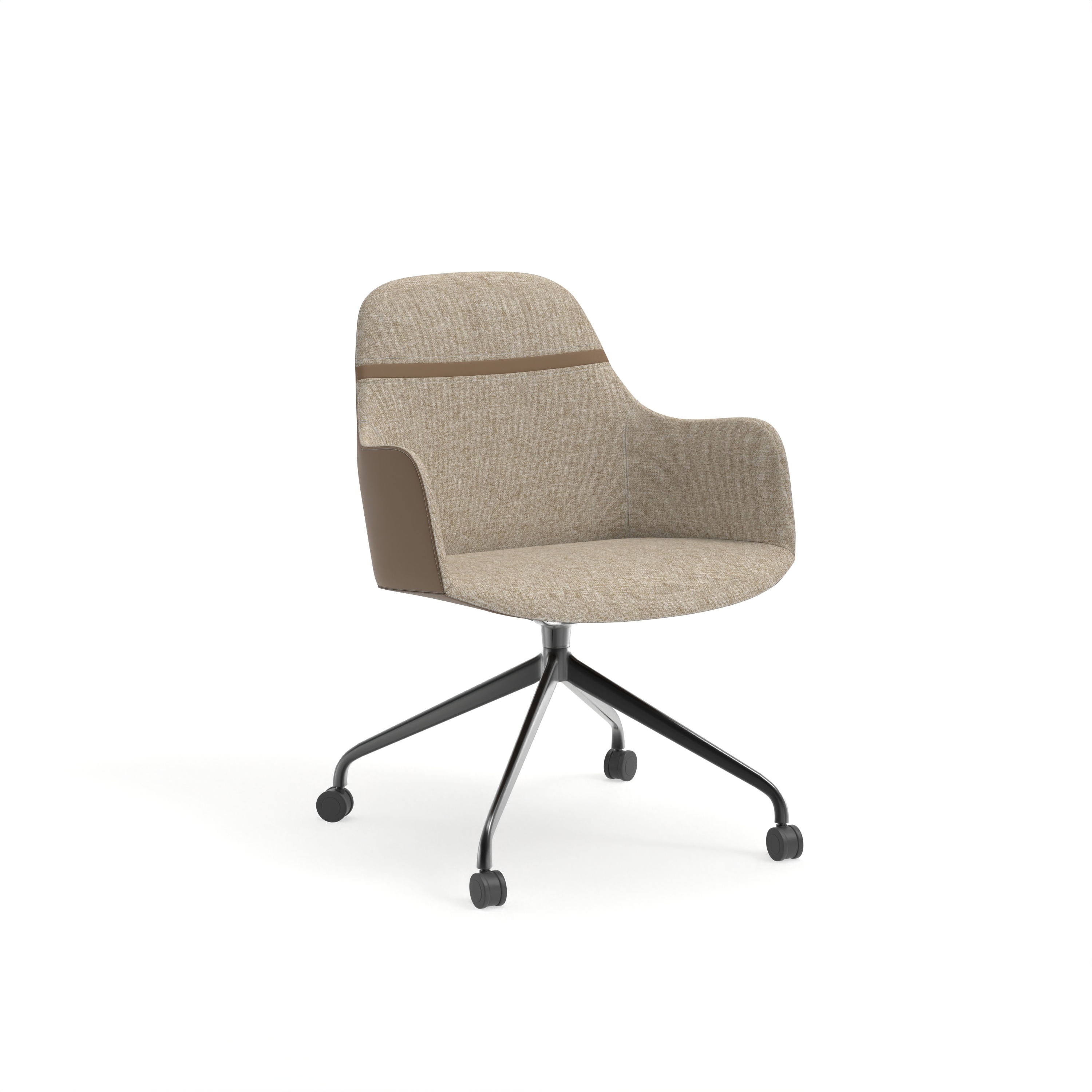 Leather Office Chair with Wheels