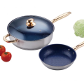 Stainless steel frying pan with high cooking efficiency