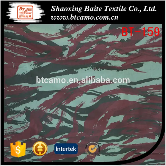 Custom China supplier polyester cotton printing camouflage fabric BT-159