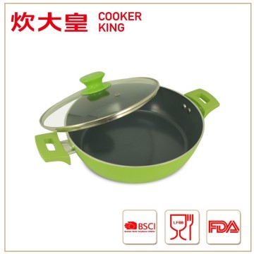 28cm forged aluminium dutch oven with dark gery ceramic coating