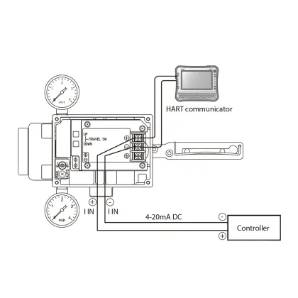 AZBIL AVP100 Smart Integral Type Valve Positioner with Air Supply - No Travel Transmission