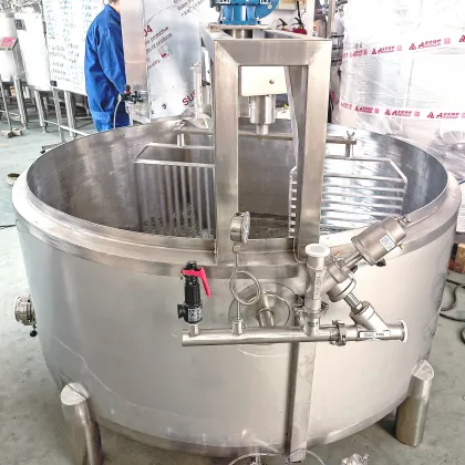 1000 Kg Fresh Cheese Production Line, Cheese Vat 200 Liters