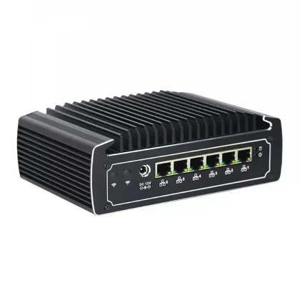 Partaker 8th Gen Intel i5 8250U Quad Core Fanless Mini Computer 3867U with 6*1000M Lan i7 8550U Mini PC pfSense Firewall PC