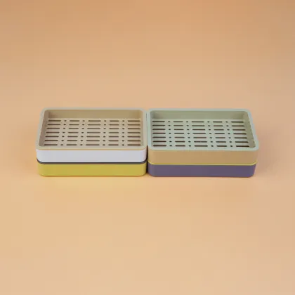 Lidless Simple Soap Rack for Household Drain - Face Wash Soap Dish