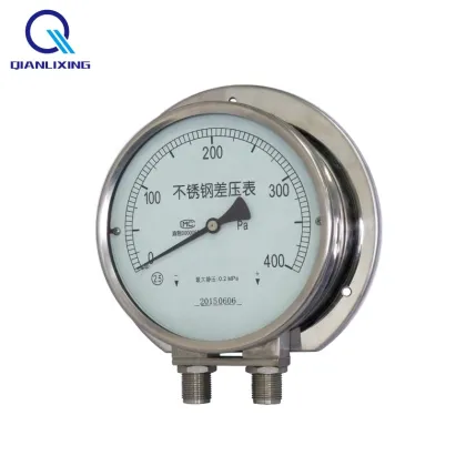 Bellows Capsule Type Micro Pressure Measuring Instruments - Stainless Steel Gas Differential Pressure Gauge Manufacturing