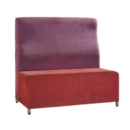 Blackish Green Leather Restaurant Booth Seating