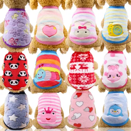 Wholesale XXS Cute Pet Clothes: Designer Fleece Dog Clothes for Autumn and Winter