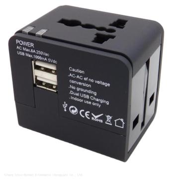 Hot Sale: Multi -Plugs UK/US/EU/AUS Travel Adapter &amp; USB Wall Charger - DHL Shipping