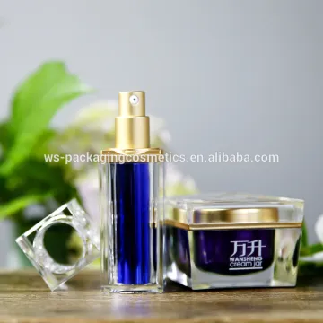 Luxury Packaging Acrylic Square Airless Bottle Cosmetic 30 ml