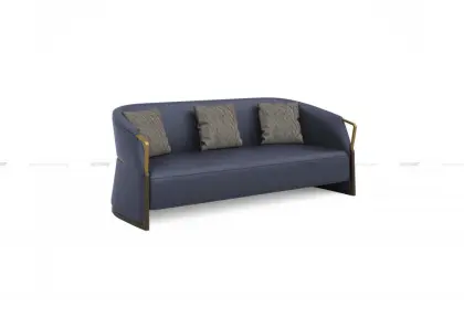 2 seats leather sofa 304 S/S frame sofa