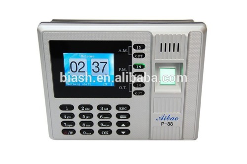 Intelligent fingerprint recognition time attendance machine P-88