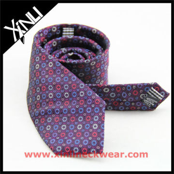 Purple Flower Design Jacquard Silk Necktie Ties, Floral Silk Ties