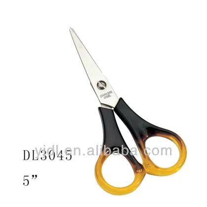 5 inch Amber handle Stationery scissors,kids craft scissors