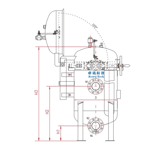 Quick opening multi-bag filter housing