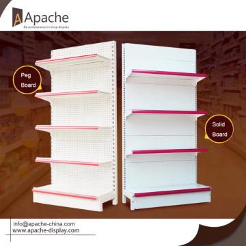 Supermarket Peg board Storage Shelf Display Stand