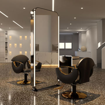 Double-Sided Gold Styling Barber Shop Mirror