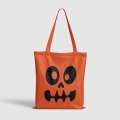 Pumpkin Smile Canvas Tote Bag