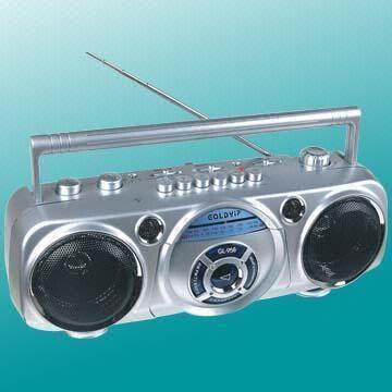 Portable MW/FM/TV/SW Radio Cassette Recorder/Player with Super Bass and Karaoke
