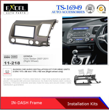 Radio CD Panel for Honda Civic Sedan 2007-2011 (Right Wheel) Stereo Fascia Plate Facia Install Kit