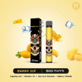 800 barra folhada vape caneta e-cigarro descartável vape