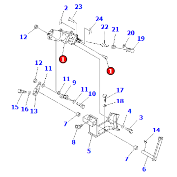 Steering valve assembly 702-23-24001 is suitable for loader WD600-1