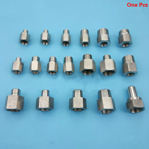 304 Stainless steel pipe fitting adapter pressure gauge adapter connector BSP 1/8 1/4 3/8 1/2 inch thread welded union nuts