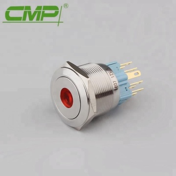 25mm Dot DPDT LED Light Push Button Switch